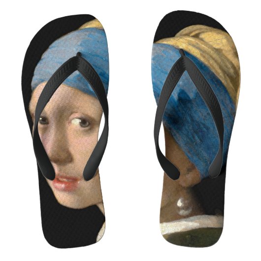 Johannes Vermeer - Meisje met een parel Teenslippers (Voetbed)