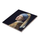 Johannes Vermeer - Meisje met een parel Tegeltje (Zijkant)