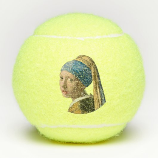 Johannes Vermeer - Meisje met een parel Tennisballen (Voorkant)