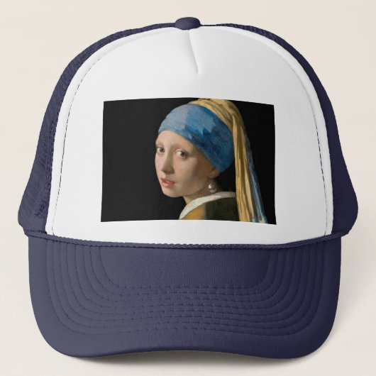 Johannes Vermeer - Meisje met een parel Trucker Pet (Voorkant)