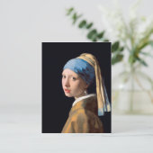 JOHANNES VERMEER - Meisje met een parel van 1665 Briefkaart (Staand voorkant)
