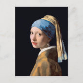 JOHANNES VERMEER - Meisje met een parel van 1665 Briefkaart (Voorkant)