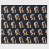 JOHANNES VERMEER - Meisje met een parel van 1665 Cadeaupapier (Vlak)