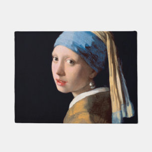 JOHANNES VERMEER - Meisje met een parel van 1665 Deurmat