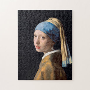 JOHANNES VERMEER - Meisje met een parel van 1665 Legpuzzel