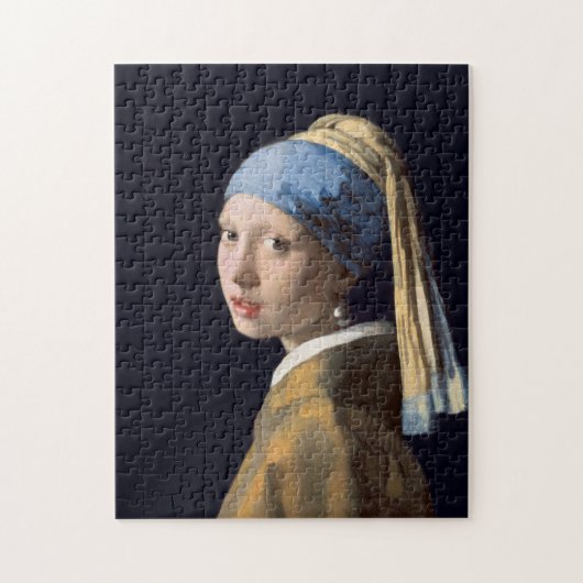JOHANNES VERMEER - Meisje met een parel van 1665 Legpuzzel (Verticaal)