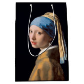 JOHANNES VERMEER - Meisje met een parel van 1665 Medium Cadeauzakje (Voorkant)