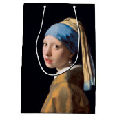 JOHANNES VERMEER - Meisje met een parel van 1665 Medium Cadeauzakje (Achterkant)