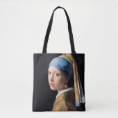 JOHANNES VERMEER - Meisje met een parel van 1665 Tote Bag (Voorkant)