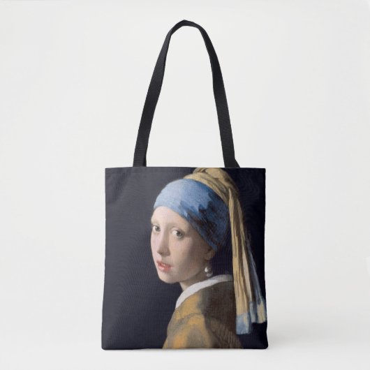 JOHANNES VERMEER - Meisje met een parel van 1665 Tote Bag (Voorkant)