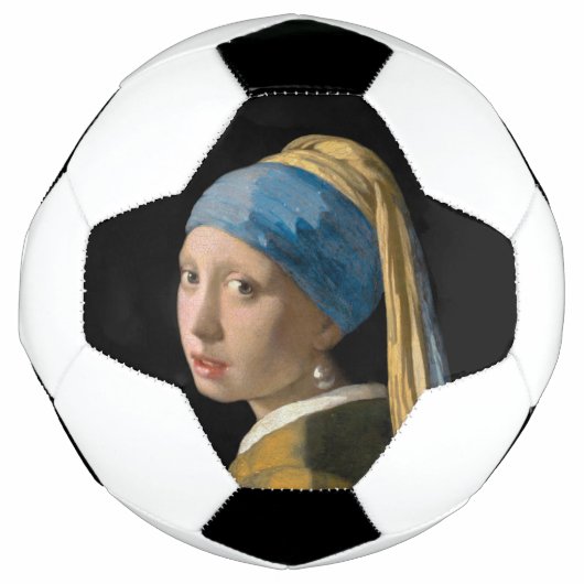 Johannes Vermeer - Meisje met een parel Voetbal (Voorkant)