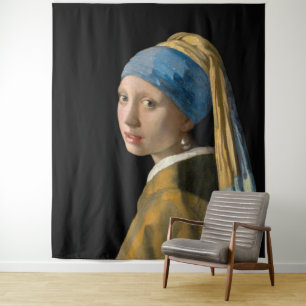 Johannes Vermeer - Meisje met een parel Wandkleed
