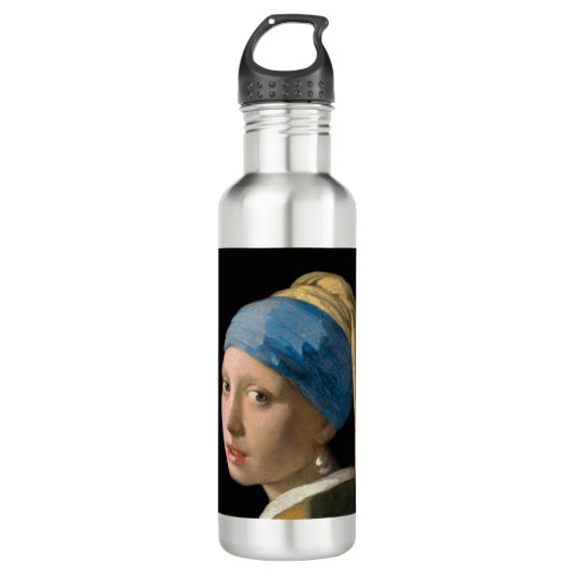 Johannes Vermeer - Meisje met een parel Waterfles (Voorkant)