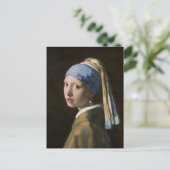 Johannes Vermeer, Meisje met een parelaar Briefkaart (Staand voorkant)