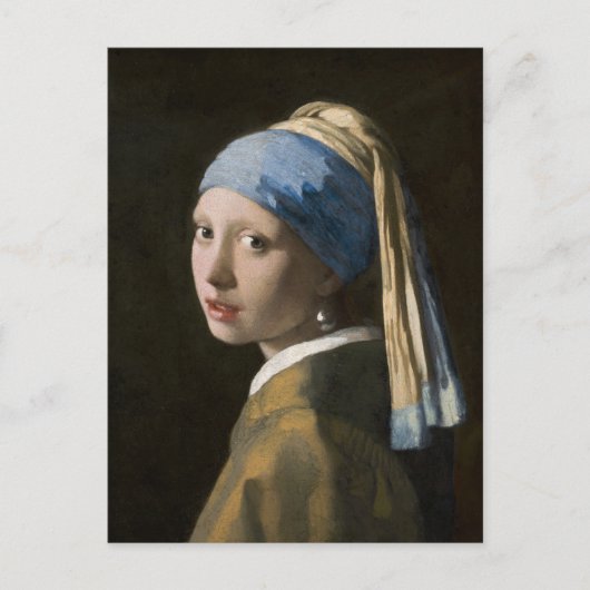 Johannes Vermeer, Meisje met een parelaar Briefkaart (Voorkant)