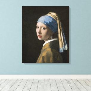 Johannes Vermeer, Meisje met een parelaar Canvas Afdruk