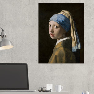 Johannes Vermeer, Meisje met een parelaar Folie Afdrukken
