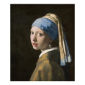 Johannes Vermeer, Meisje met een parelaar Foto Afdruk (Voorkant)