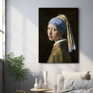 Johannes Vermeer, Meisje met een parelaar Foto Afdruk