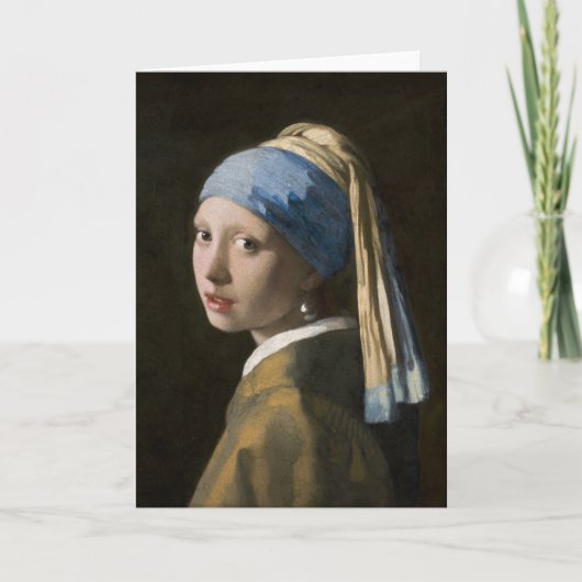 Johannes Vermeer, Meisje met een parelaar Kaart (Voorkant)