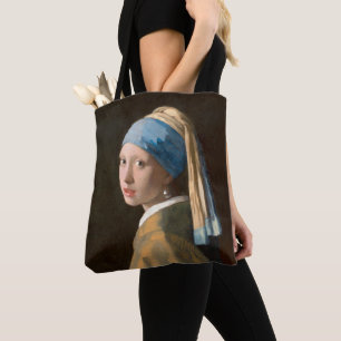 Johannes Vermeer, Meisje met een Parelring (1665) Tote Bag