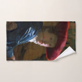 Johannes Vermeer - Meisje met een rood Pet Bad Handdoek (Handdoek)