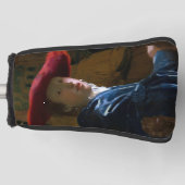 Johannes Vermeer - Meisje met een rood Pet Golfheadcover (Voorkant)