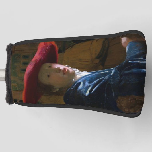 Johannes Vermeer - Meisje met een rood Pet Golfheadcover (Voorkant)
