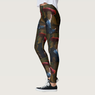 Johannes Vermeer - Meisje met een rood Pet Leggings