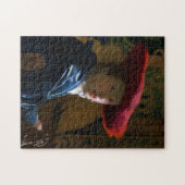 Johannes Vermeer - Meisje met een rood Pet Legpuzzel (Horizontaal)