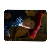Johannes Vermeer - Meisje met een rood Pet Magneet (Horizontaal)