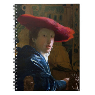 Johannes Vermeer - Meisje met een rood Pet Notitieboek