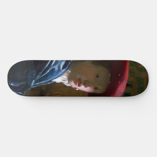 Johannes Vermeer - Meisje met een rood Pet Persoonlijk Skateboard (Horizontaal)
