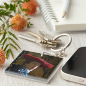 Johannes Vermeer - Meisje met een rood Pet Sleutelhanger (Voorkant Rechts)