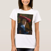 Johannes Vermeer - Meisje met een rood Pet T-shirt (Voorkant)