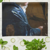 Johannes Vermeer - Meisje met een rood Pet Theedoek (Gevouwen)