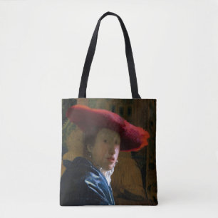 Johannes Vermeer - Meisje met een rood Pet Tote Bag