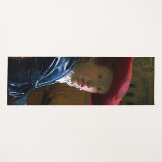 Johannes Vermeer - Meisje met een rood Pet Yogamat (Voorkant (horizontaal))