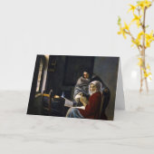 Johannes Vermeer - Meisje onderbroken bij haar muz Kaart (Gele Bloem)