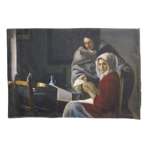 Johannes Vermeer - Meisje onderbroken bij haar muz Kussensloop