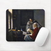Johannes Vermeer - Meisje onderbroken bij haar muz Muismat (Met muis)