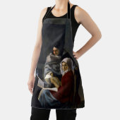 Johannes Vermeer - Meisje onderbroken bij haar muz Schort (Insitu)