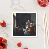 Johannes Vermeer - Meisje onderbroken bij haar muz Servet (Insitu)