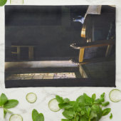 Johannes Vermeer - Meisje onderbroken bij haar muz Theedoek (Gevouwen)