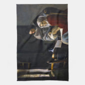 Johannes Vermeer - Meisje onderbroken bij haar muz Theedoek (Verticaal)