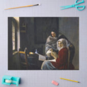 Johannes Vermeer - Meisje onderbroken bij haar muz Tissuepapier (Craft)