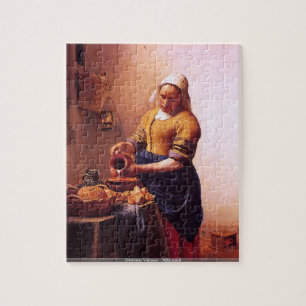 Johannes Vermeer - Milk maid puzzle Legpuzzel
