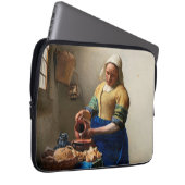 Johannes Vermeer. Milkmaïde.  kunst Laptop Sleeve (Voorkant Rechts)