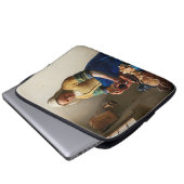 Johannes Vermeer. Milkmaïde.  kunst Laptop Sleeve (Voorkant onderkant)