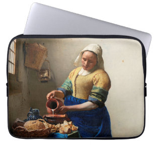 Johannes Vermeer. Milkmaïde.  kunst Laptop Sleeve